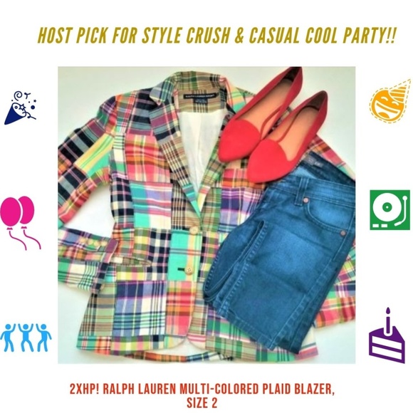 Ralph Lauren Jackets & Blazers - 2XHP! Ralph Lauren Multi-Colored Plaid Blazer, 2